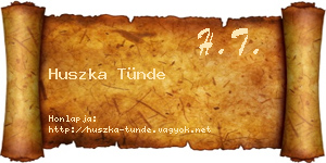 Huszka Tünde névjegykártya